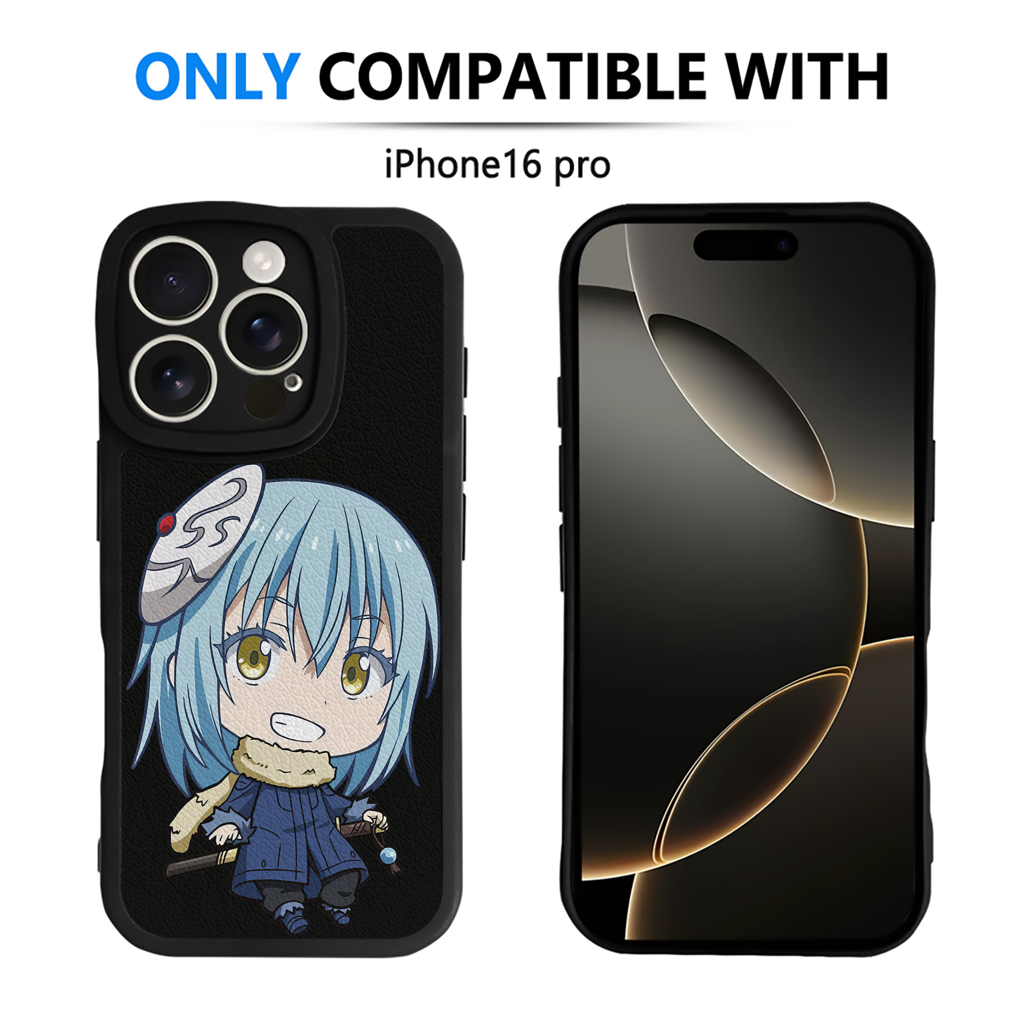 （画像用） 転スラ Regarding Reincarnated to Slime 【iPhone 16シリーズ対応】シリコンスマホケース（レザー調） 材質：シリコン